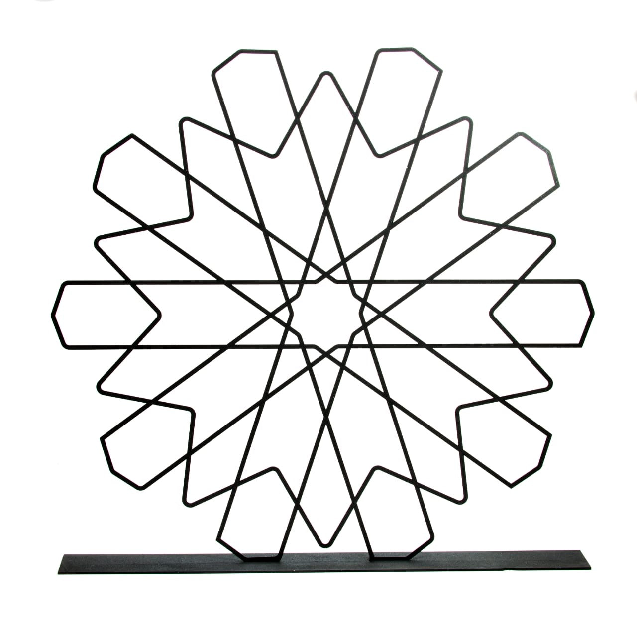 Metal geometric star stand - S/Stand étoile géométrique en métal - S