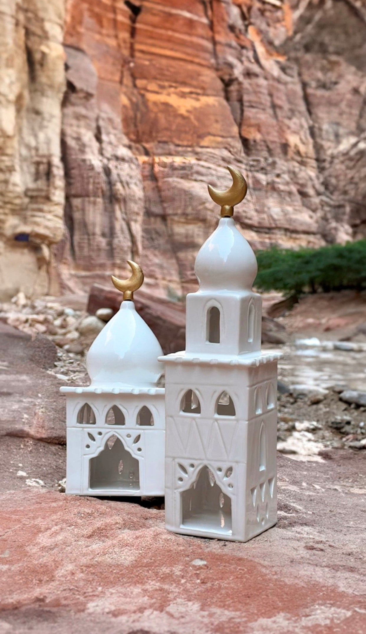 Ceramic Minaret for candles L / Minaret en céramique pour bougies L