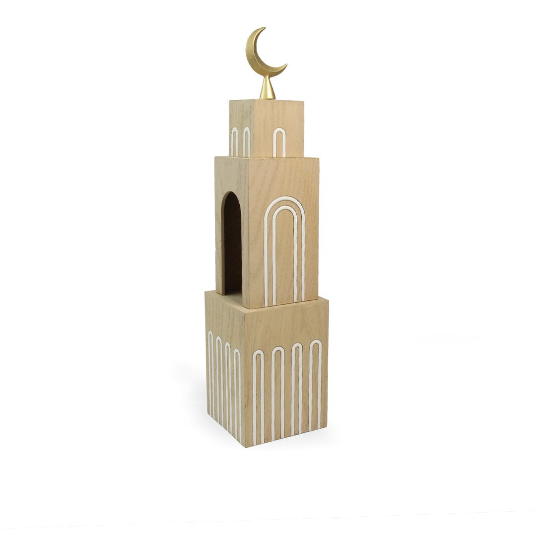 Wood "Sarab" Minaret-L/Minaret "Sarab" en bois-L