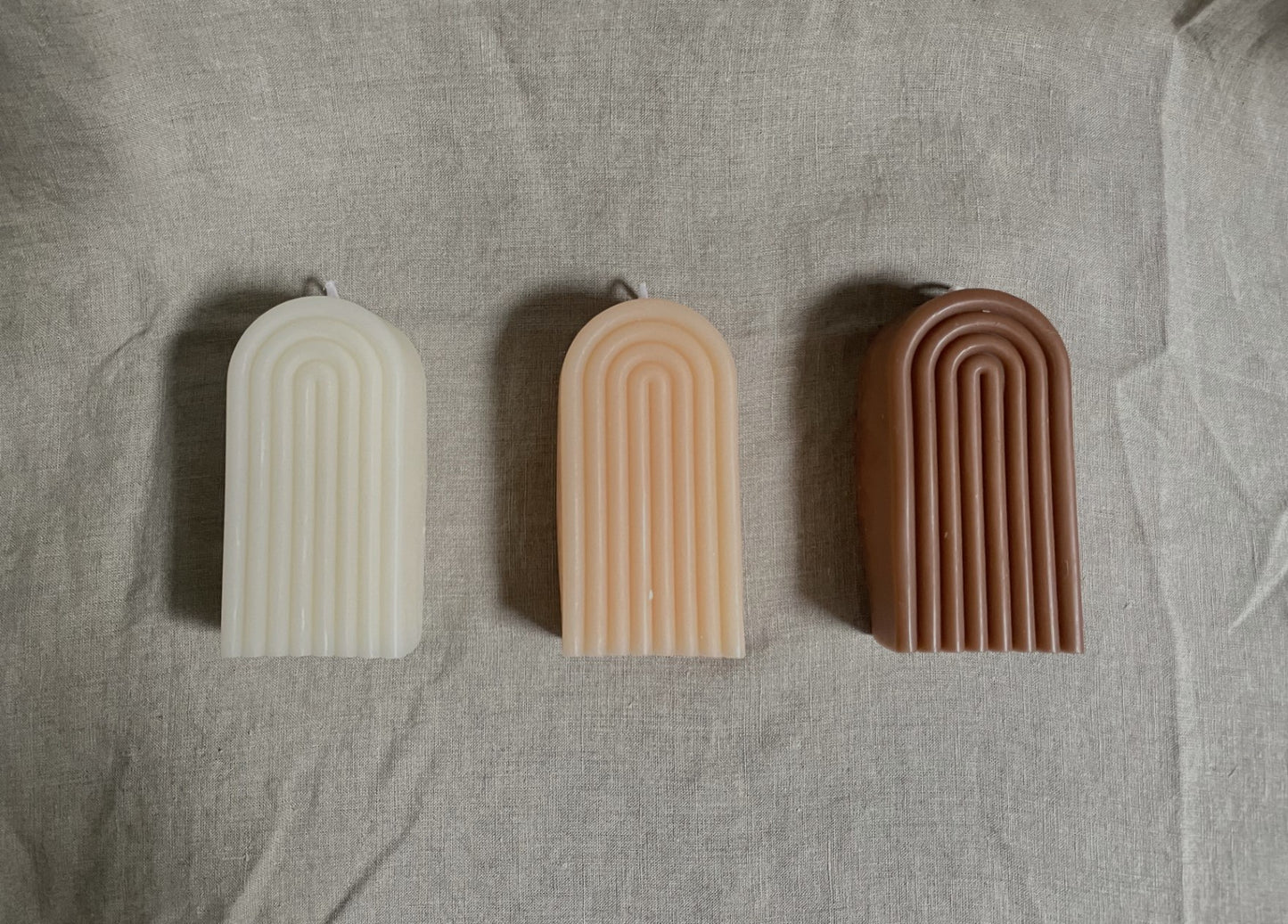 Set of 3 Arc candles/Trio de bougies en arc