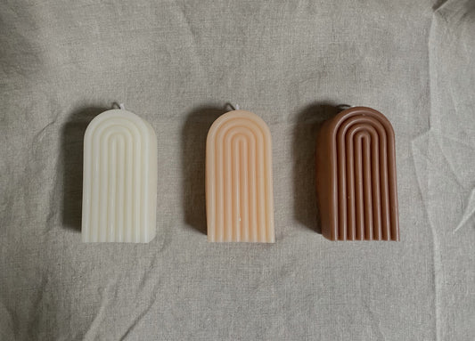 Set of 3 Arc candles/Trio de bougies en arc