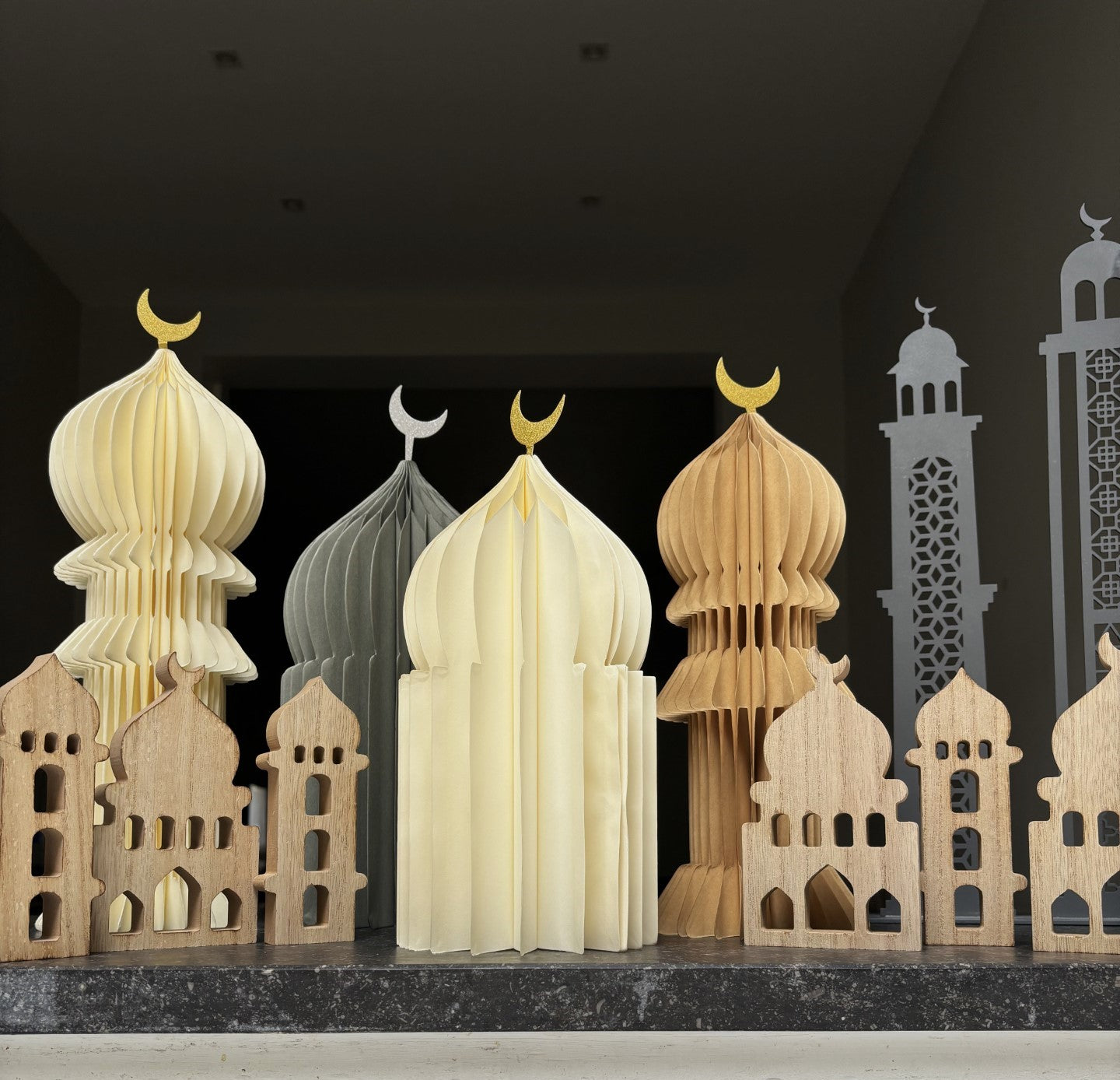 Set of 2 wooden masjids/Set de 2 masjids en bois