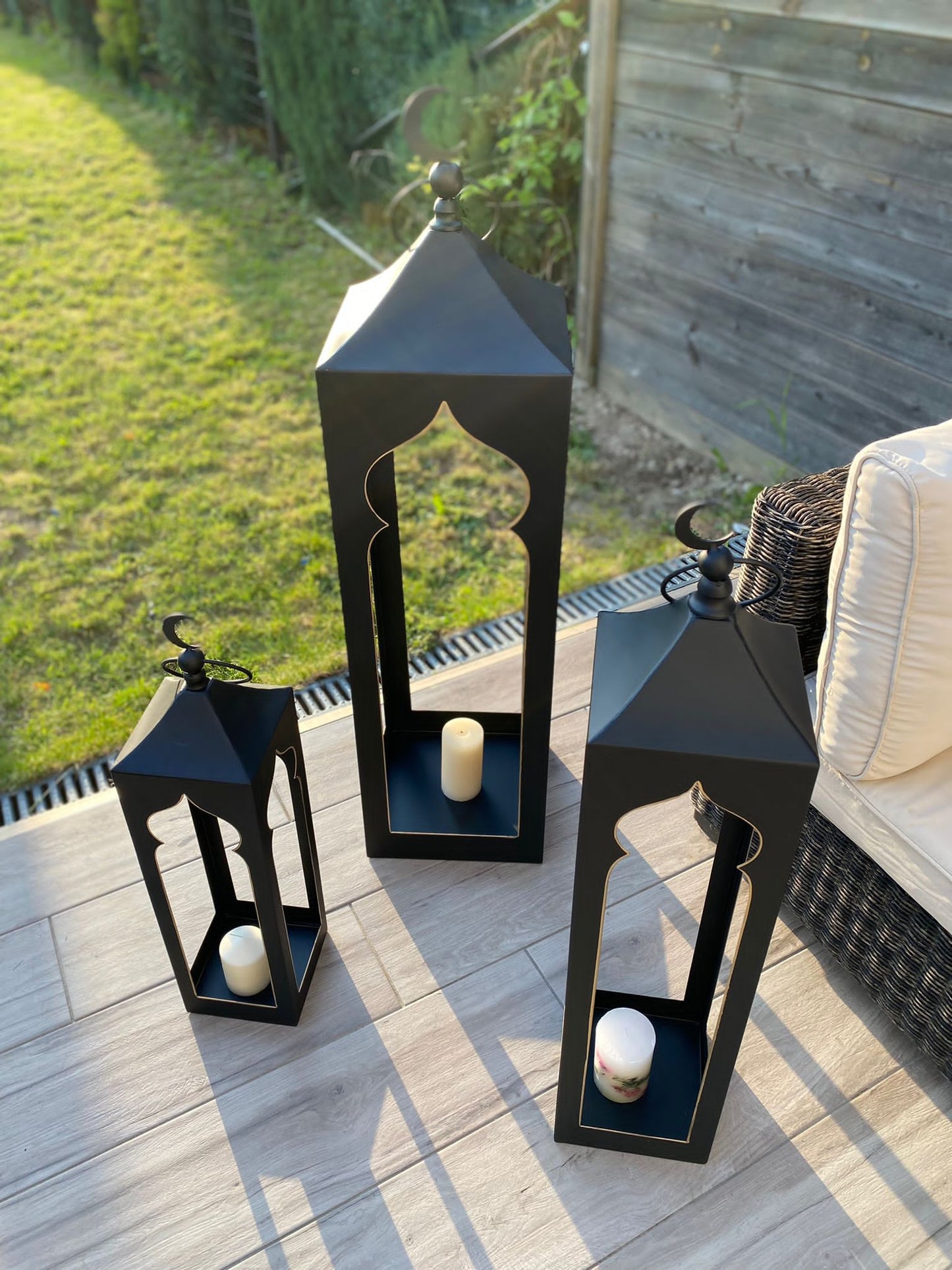 Set of 3 lanterns/Lot de 3 lanternes