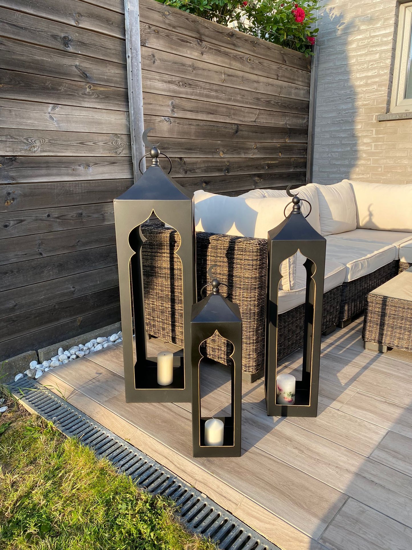 Set of 3 lanterns/Lot de 3 lanternes