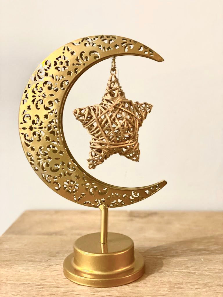 Gold Crescent light/Lumière croissant lunaire