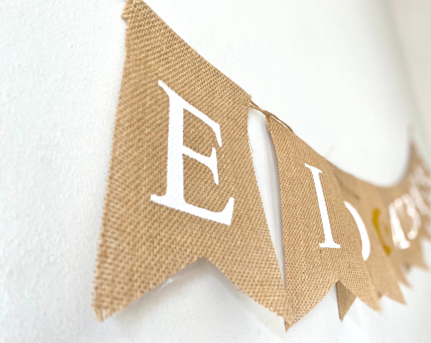 Eid Mubarak burlap banner/Guirlande en jute Eid Mubarak