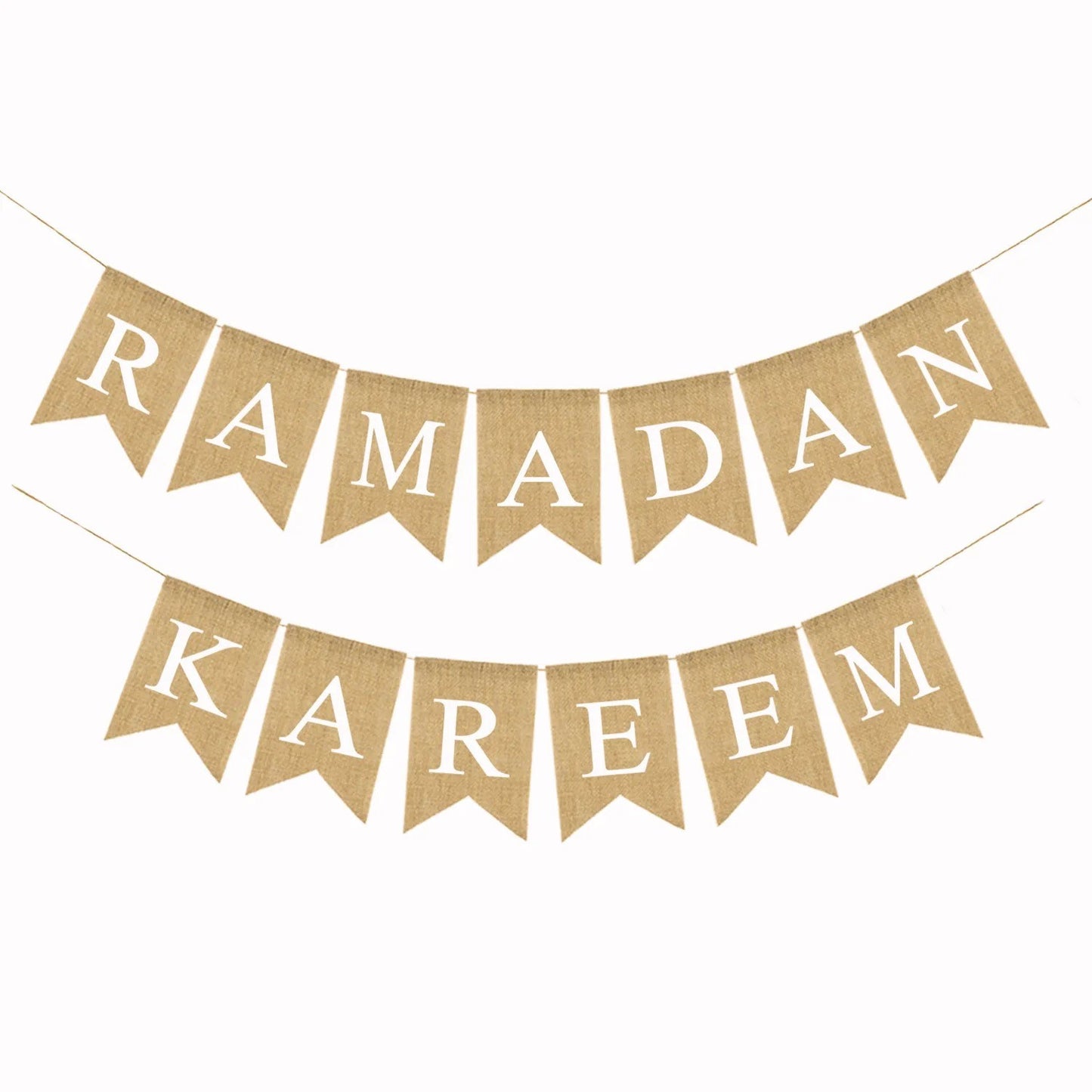 "Ramadan Kareem" burlap garland/Banderole en jute "Ramadan Kareem"