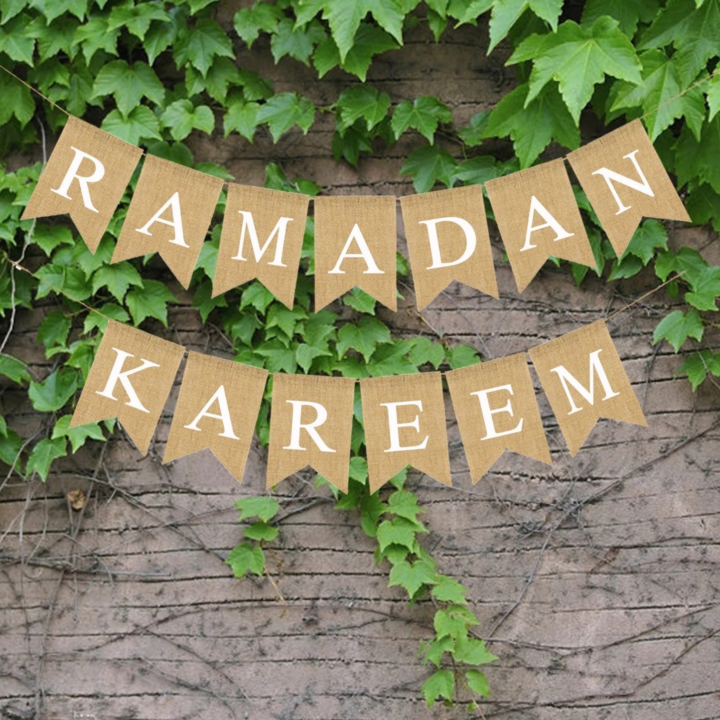 "Ramadan Kareem" burlap garland/Banderole en jute "Ramadan Kareem"