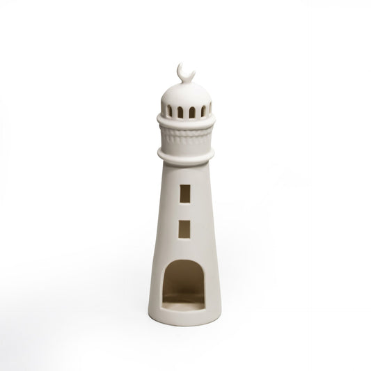 Ceramic minaret with geometric design M/Minaret en céramique avec design géométrique M