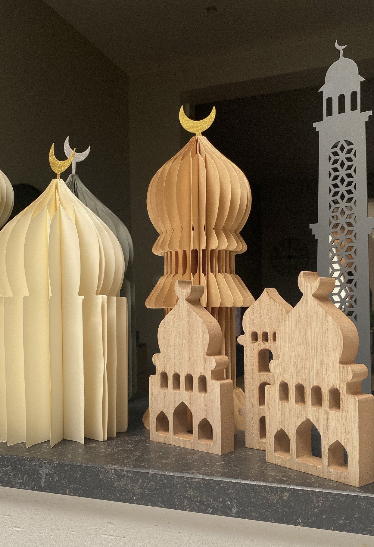 Set of 2 wooden masjids/Set de 2 masjids en bois