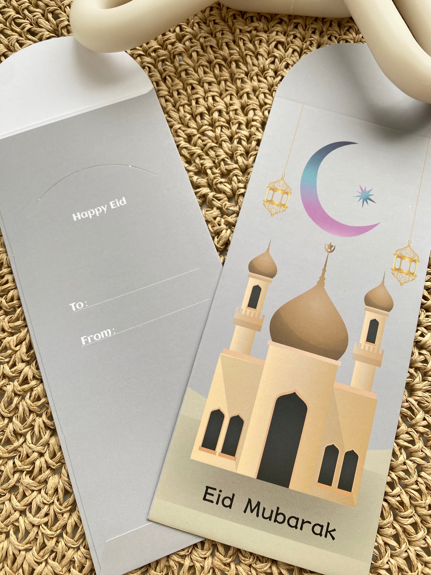 Set of Eid Mubarak money enveloppes/Lot d’enveloppes Eid Mubarak