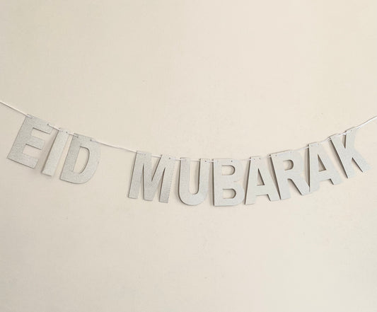 Eid Mubarak glitter banner/Guirlande pailletée Eid Mubarak