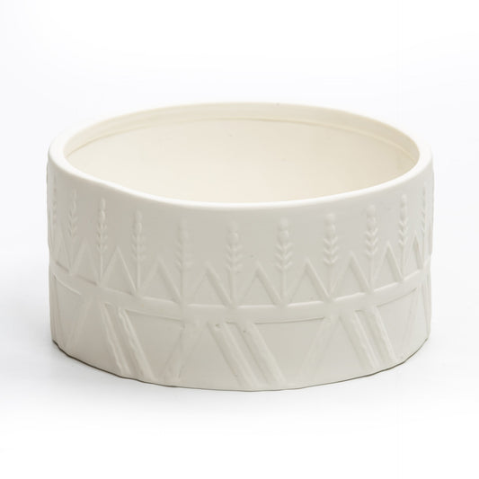 Porcelain bowl with double "Sadu" design - M/Plateau en porcelaine avec double design "Sadu" - M